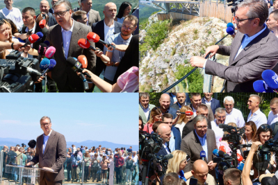 Slika za Vučić otvorio prvi stakleni vidikovac u Srbiji: "Uložili smo milijarde, Čačak će gde god krene imati auto-put"