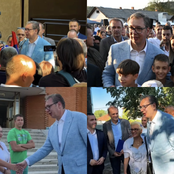 Vučić posetio Knjaževac i Svrljig; Dočekao ga veliki broj meštana; Odjekivalo "Aco, Srbine" FOTO/VIDEO