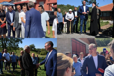 Slika za Vučić završio posetu jugozapadnoj Srbiji; Razgovarao sa meštanima i obišao radove; "Rešićemo sve probleme"