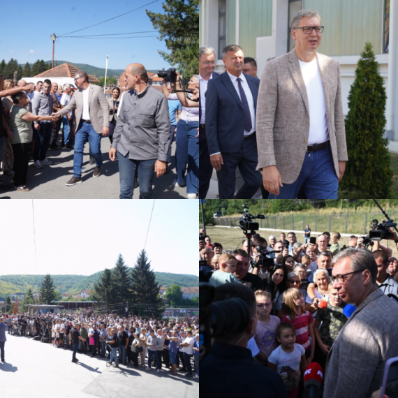 Vučić in Kuršumlija: Welcomed by a large number of citizens; Talks to the people and solves the problems PHOTO