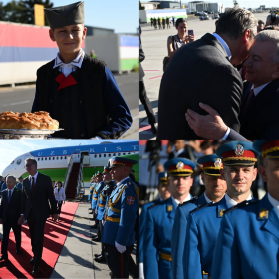 Red carpet, Guard of Honor, bread and salt: Vučić welcomes Uzbek President Shavkat Mirziyoyev PHOTO/VIDEO
