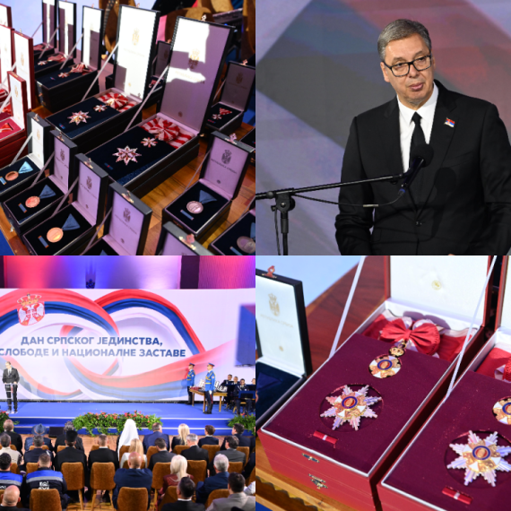 Vučić dodeljuje odlikovanja: "Proslavljamo naše uskrsnuće"; "Žrtva naših predaka nije bila uzaludna" FOTO