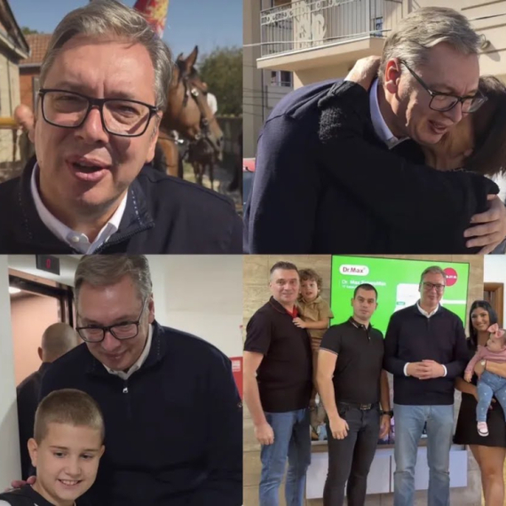 Vučić obilazi Požarevac i okolinu; Dočekan aplauzom; Posetio porodicu koja je uzela kredit za mlade VIDEO