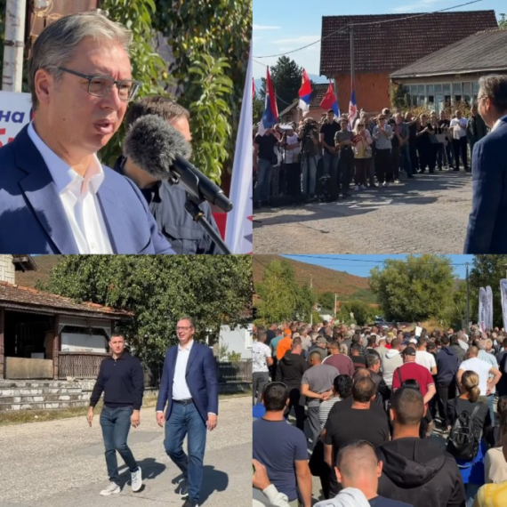 Vučić visits Boljevac; Large crowd turns out to greet him: "Thank you for the magnificent welcome"