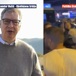 Ovo su dve Srbije i Vučić je to najbolje pokazao; S jedne strane poruka mira, a s druge mržnja i nasilje VIDEO