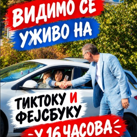 Vučić će se obratiti građanima uživo na TikToku i Fejsbuku: "Vidimo se od 16 časova"