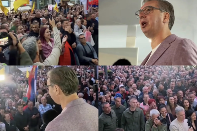 Slika za Vučić u Vranju: Odbranili smo se od terora i totalitarizma blokadera; Vi 25. birate kojim putem će Srbija ići