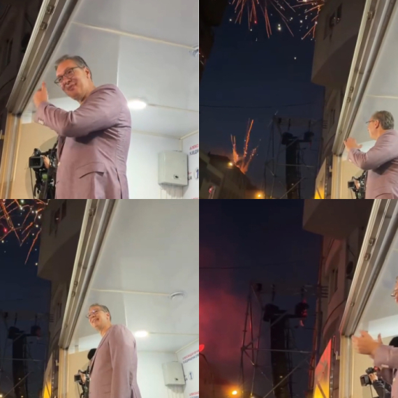 Spektakularan prizor u Vranju; Vatromet kao dobrodošlica; Vučić: "Hvala na veličanstvenom dočeku" VIDEO