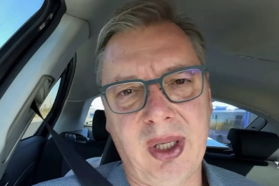 Slika za Vučić: "Blokaderi su strašno hrabri kad misle da odgovora nema"; "Kamen za kupus ih odlično predstavlja" VIDEO