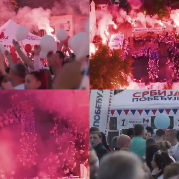 Veličanstveni prizori u Lazarevcu; Ujedinjeni građani poslali moćnu poruku – podržali Vučića VIDEO