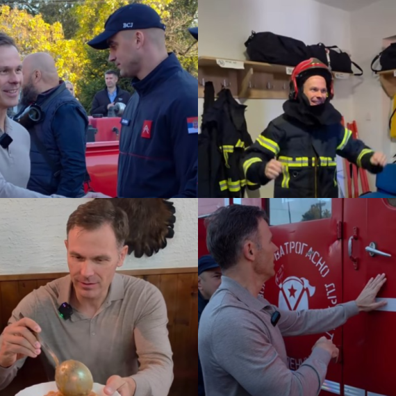 Mali sa vatrogascima u selu Klek kod Zrenjanina:"Pokazuju šta znače hrabrost i služenje zajednici" VIDEO