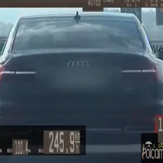 Vozio Audi 245 km/h gde je ograničenje 100 km/h VIDEO