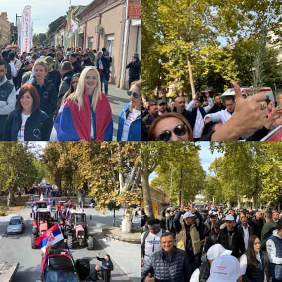 Mladi krenuli peške ka Novom Sadu; Svi na veliki skup liste "Aleksandar Vučić – Ujedinjena Srbija" FOTO/VIDEO