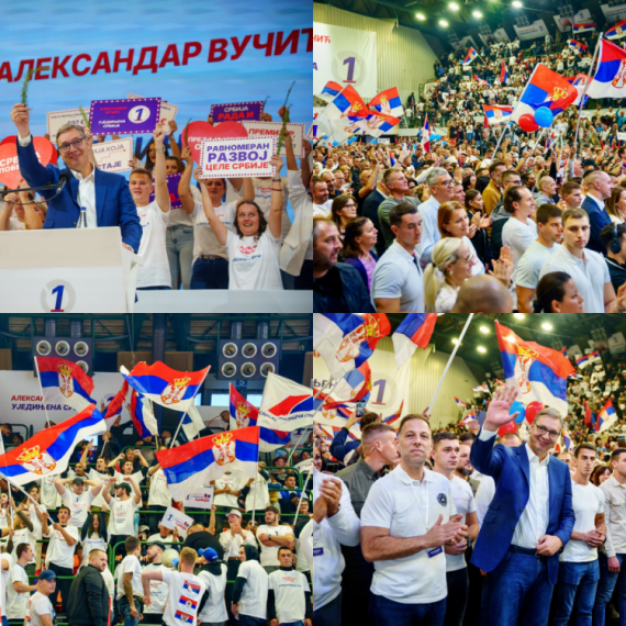 Vučić: "Nećemo da nam stranci odlučuju – sudbinu Srbije određuje naš narod"; "Ruzmarin" odjekivao Lazarevcom