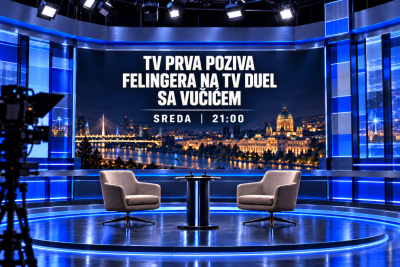 Slika za TV Prva poziva Felingera na TV duel sa Vučićem – sreda, 21.00 sat FOTO