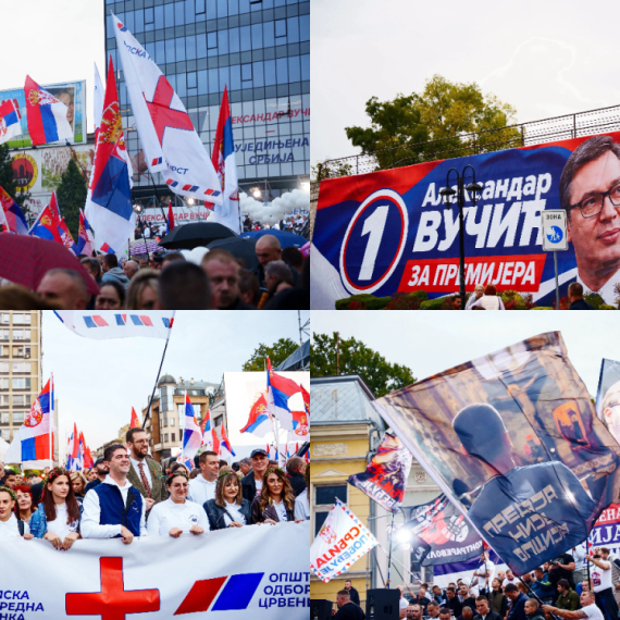 Spektakl u Nišu, reke ljudi se slile; Vučić sa narodom od tvrđave do trga; Trubači svirali "Ruzmarin"