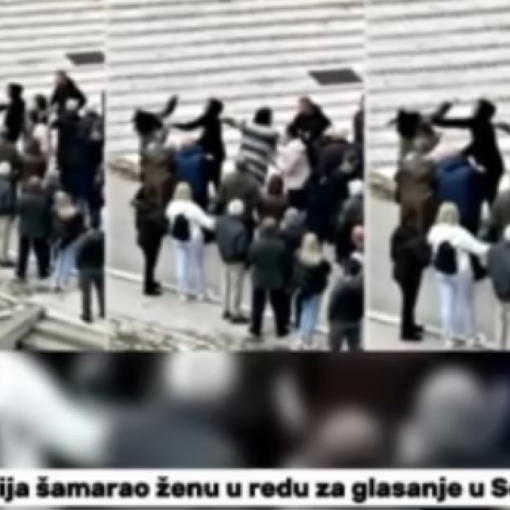 Neviđeni skandal u Sevojnu: Blokader napao ženu u redu za glasanje VIDEO
