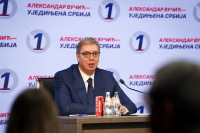 Slika za Vučić: Mi smo priznali poraz i čestitali, a oni su krenuli u hajku; Promenićemo ime u "Srbija protiv terora"