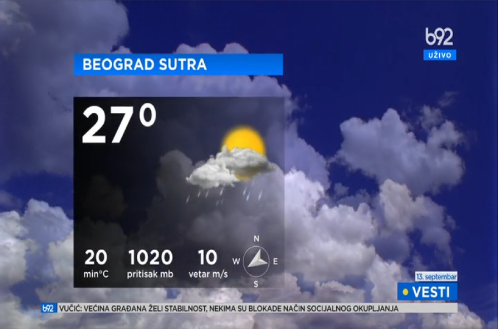 Vesti B92 u 16h 13.09.2025.