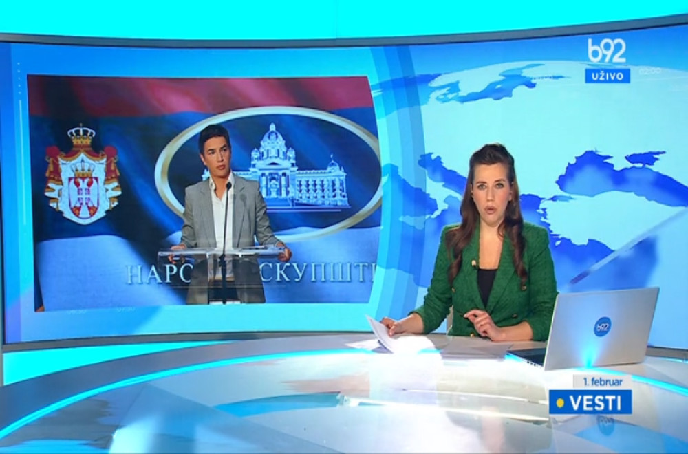 Vesti B92 u 16h 01.02.2026.