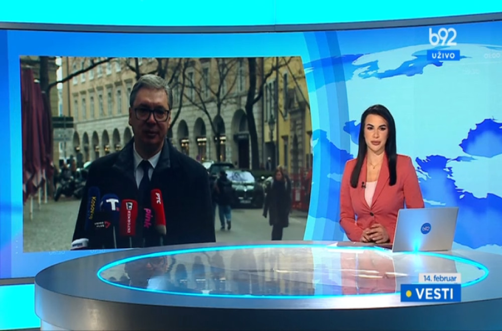 Vesti B92 u 16h 14.02.2026.